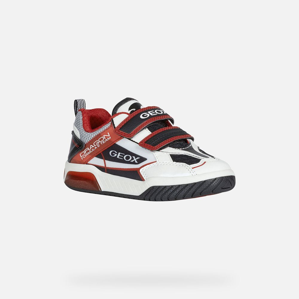 Geox Sneakers White/Red Inek - Geox Boys Shoes - YFOWRJ379